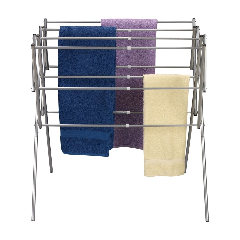 slide 1 of 1, Household Essentials Extendable Folding Drying Rack With Shelf, 1 ct