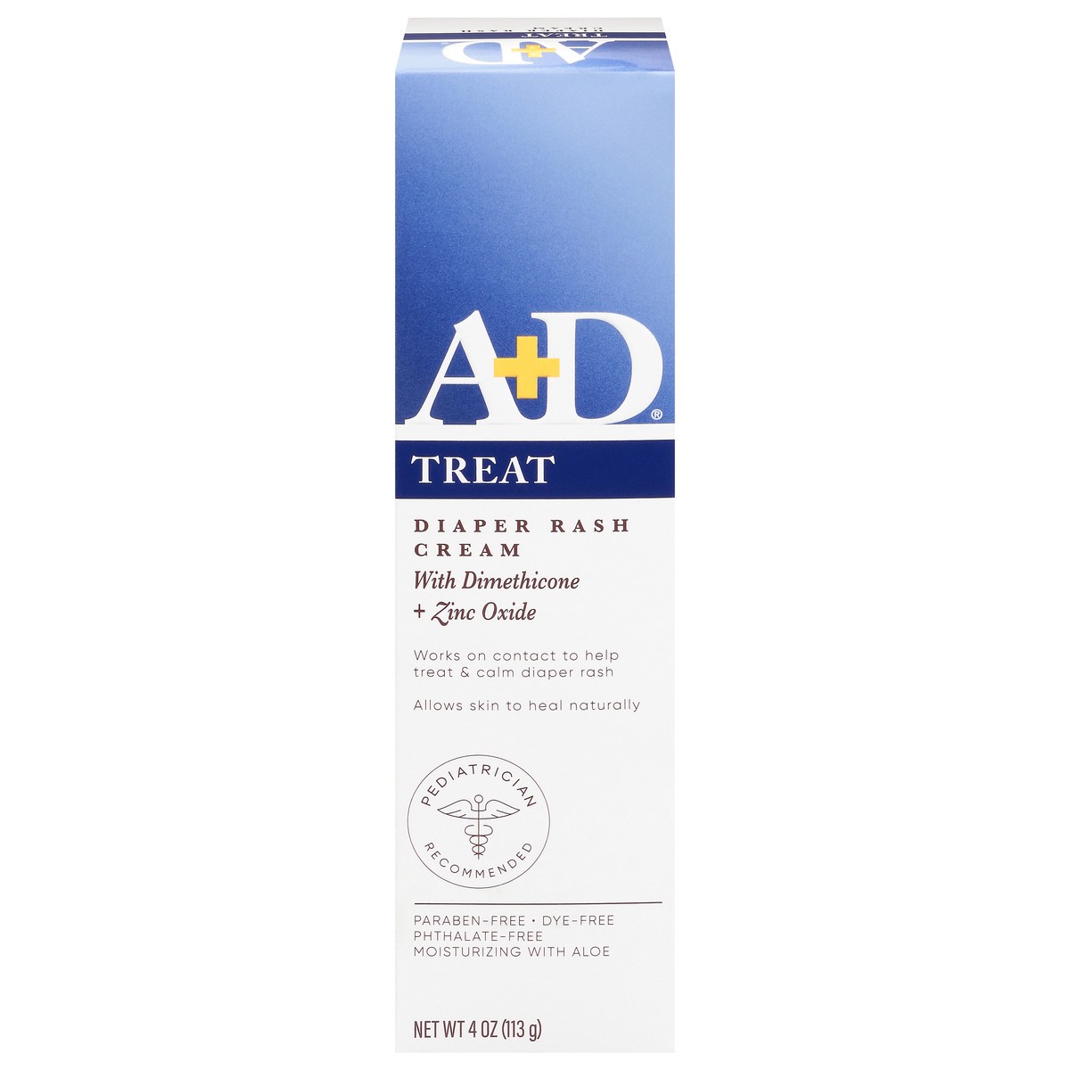slide 5 of 13, A+D Treat Diaper Rash Cream with Dimethicone + Zinc Oxide 4 oz, 4 oz