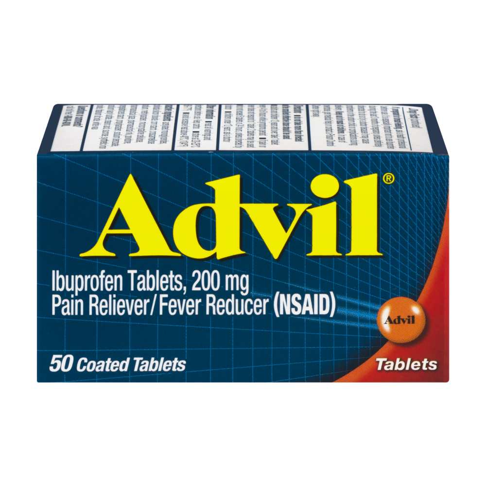 slide 1 of 1, Advil Ibuprofen Tablets Nsaid, 50 ct