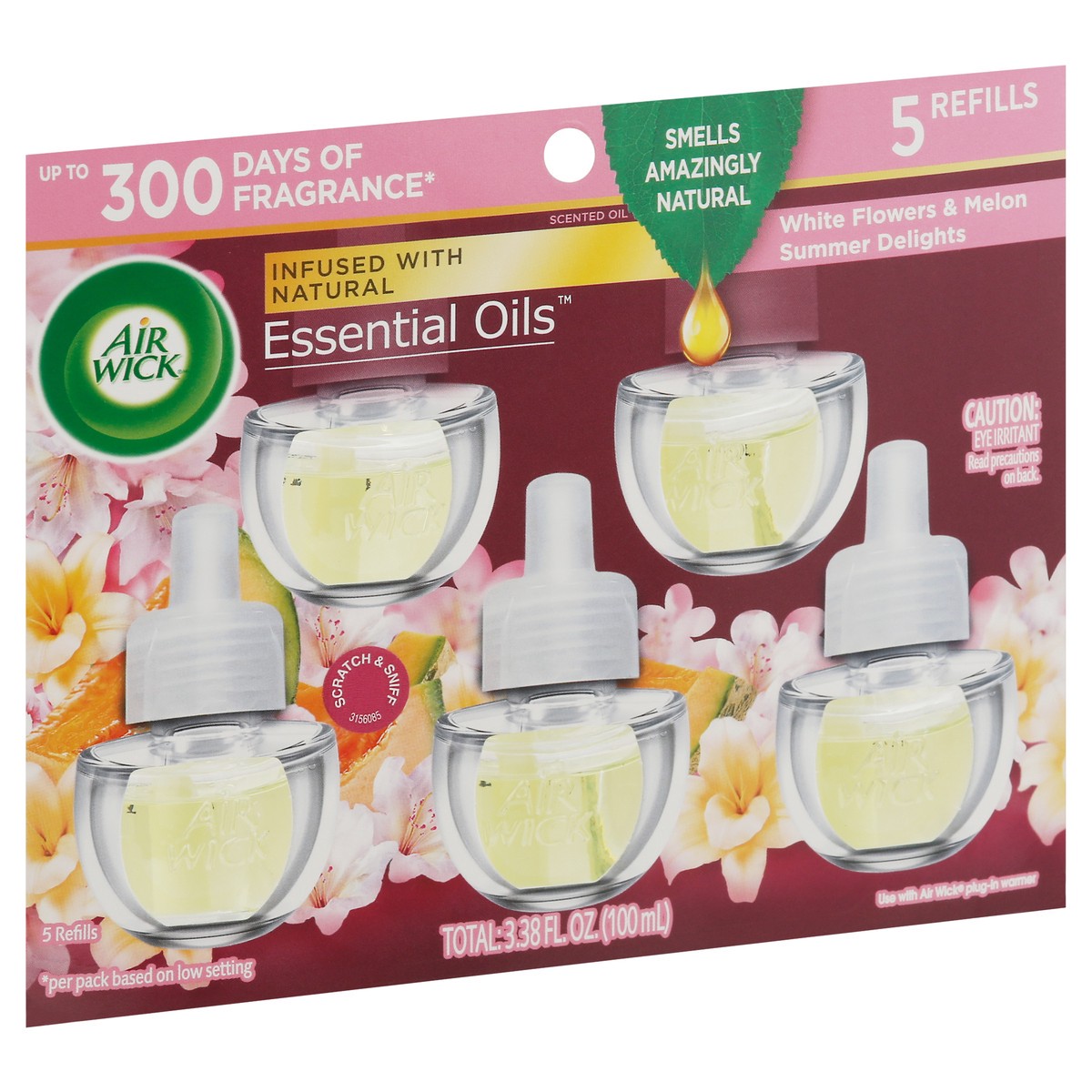 slide 5 of 9, Air Wick White Flower & Melon Summer Delights Scented Oil Refills 5 ea, 5 ct