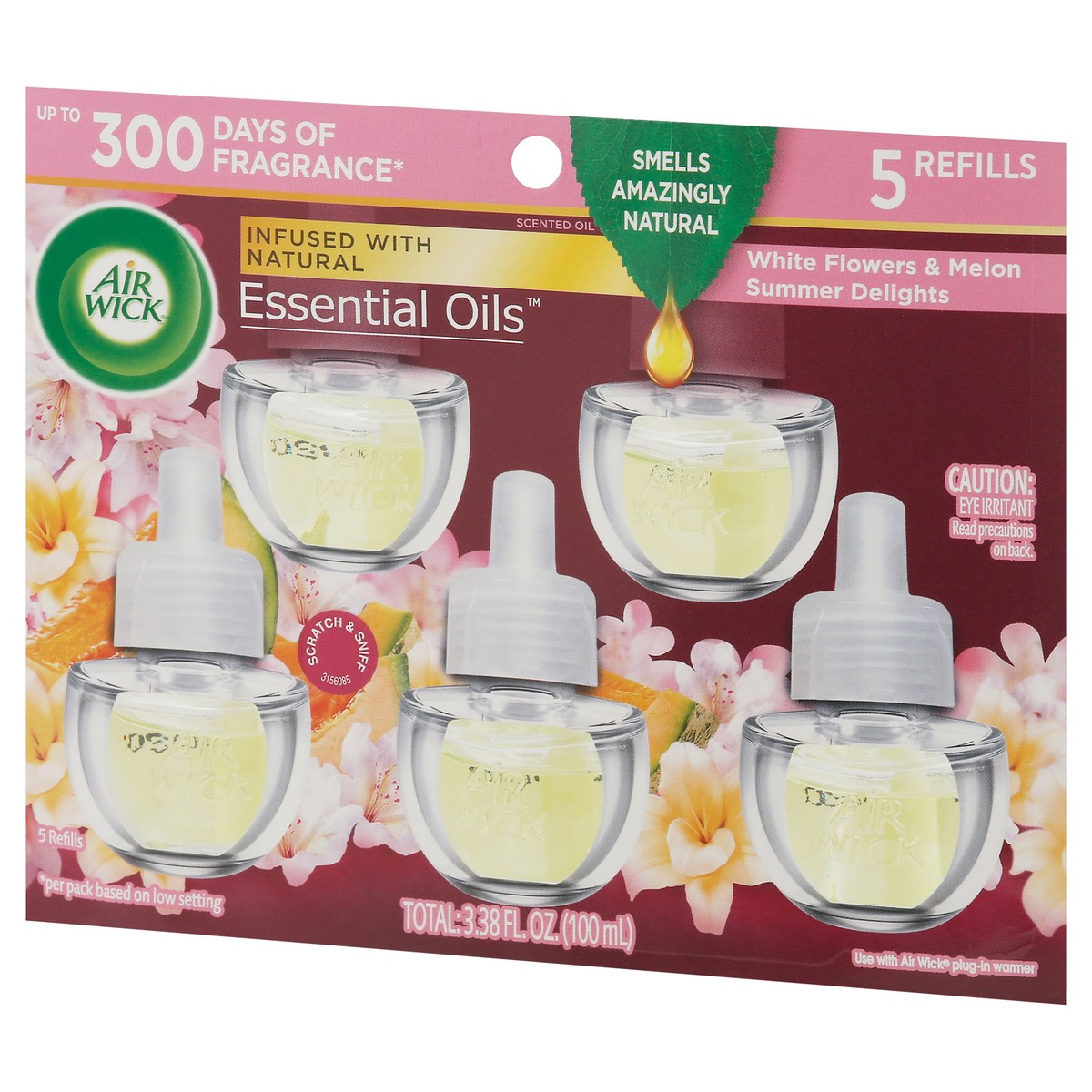 slide 7 of 9, Air Wick White Flower & Melon Summer Delights Scented Oil Refills 5 ea, 5 ct