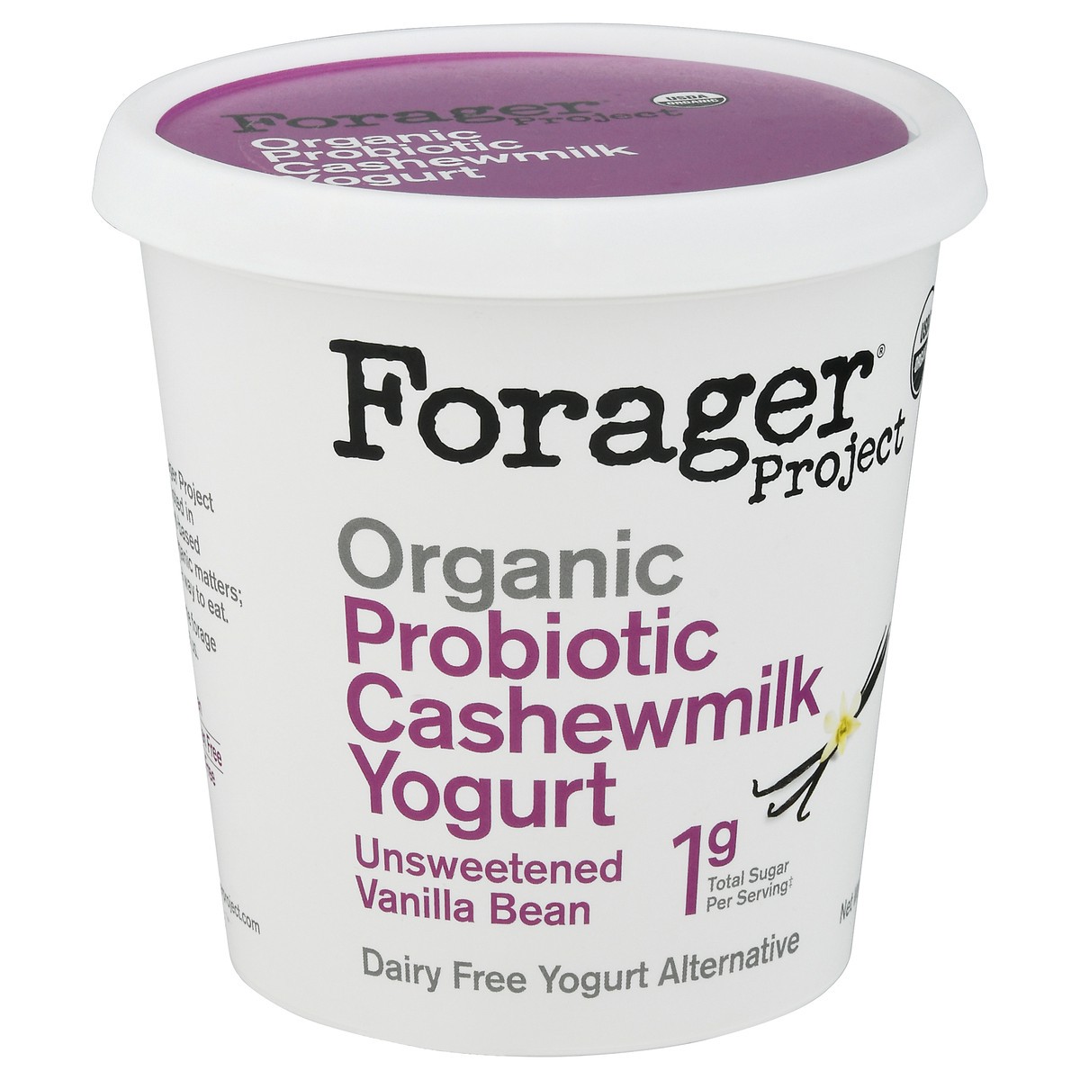 slide 7 of 9, Forager Project Dairy-Free Organic Probiotic Unsweetened Vanilla Bean Cashewmilk Yogurt 24 oz, 24 fl oz