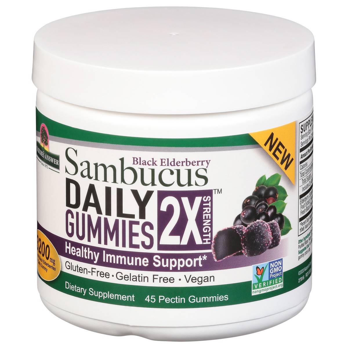 slide 9 of 13, Nature's Answer 2x Strength 3200 mg Sambucus Black Elderberry Daily Gummies 45 ea, 45 ct