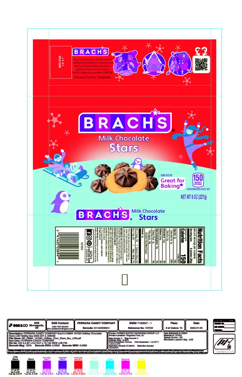 slide 5 of 13, Brach's Brach'S Milk Chocolate Stars, 8 oz