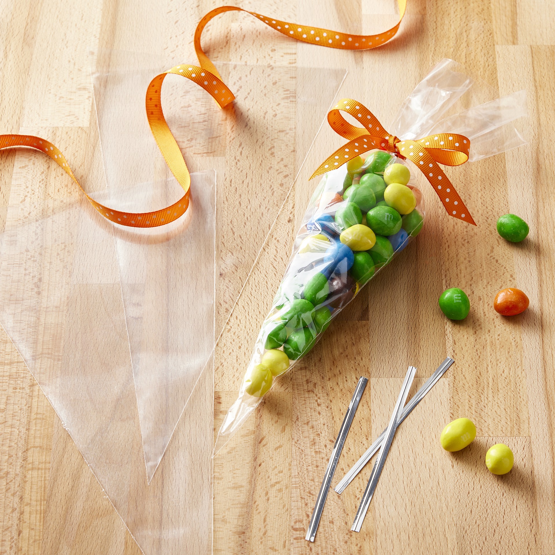 slide 3 of 3, Cone Treat Bags By Celebrate It, 6 in x 12 in