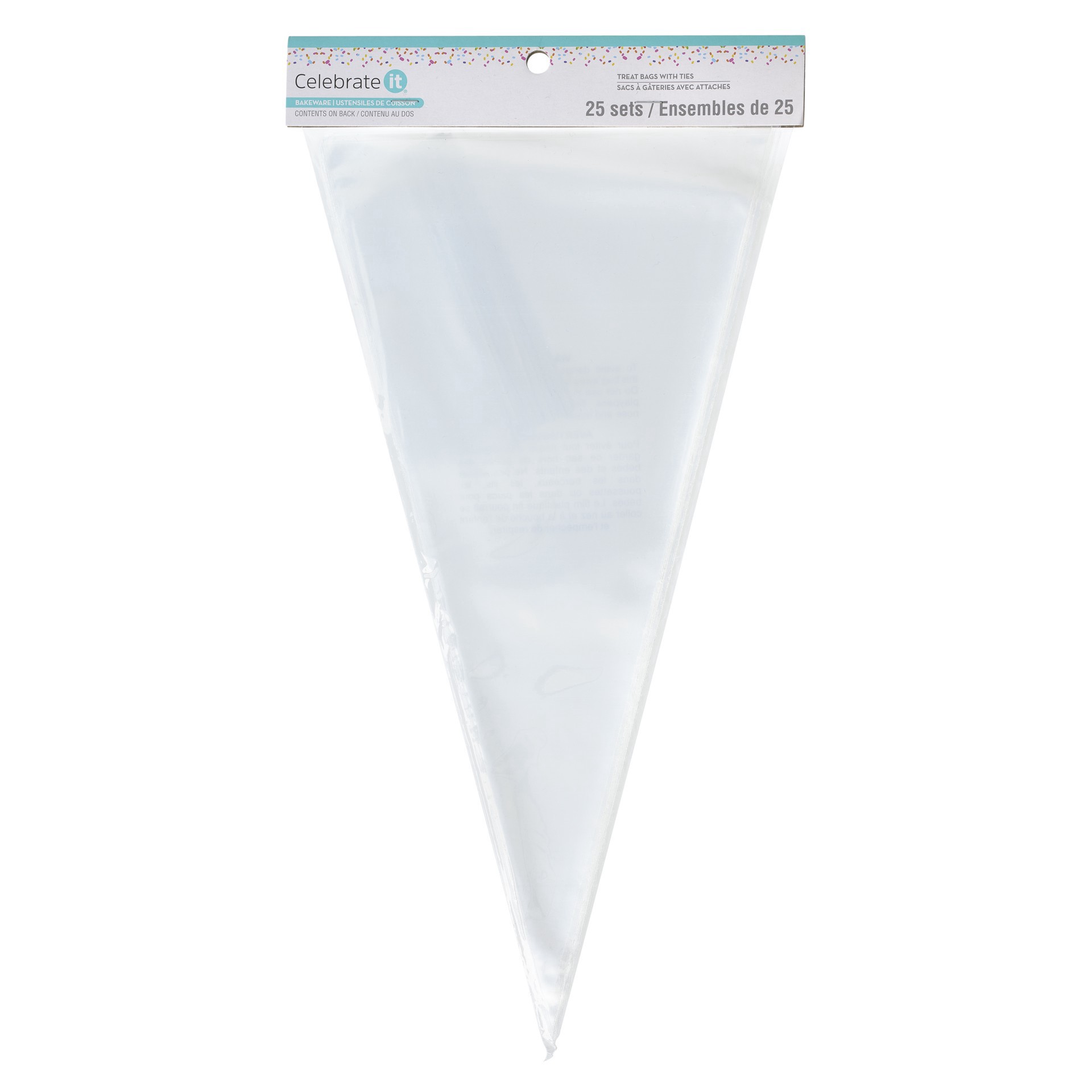 slide 2 of 3, Cone Treat Bags By Celebrate It, 6 in x 12 in