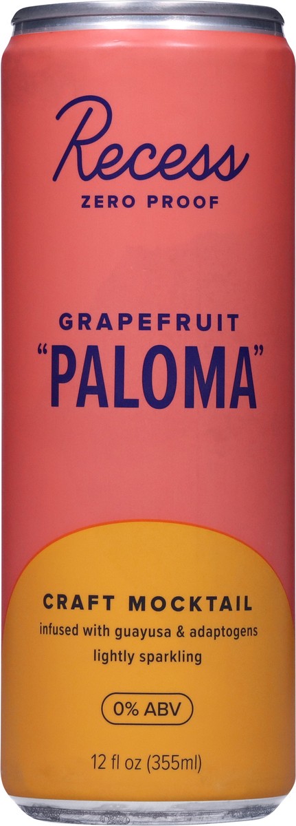 slide 13 of 14, Recess Grapefruit Paloma Craft Mocktail 12 fl oz, 