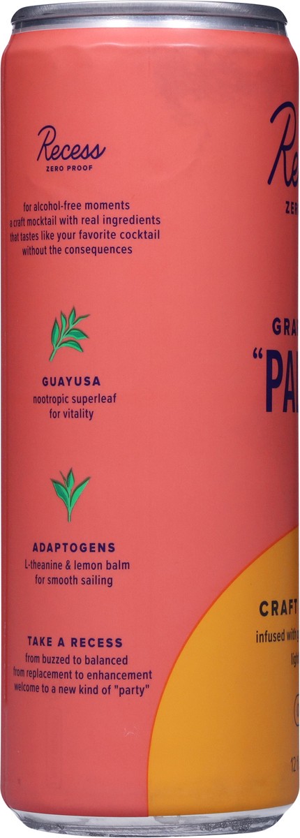 slide 6 of 14, Recess Grapefruit Paloma Craft Mocktail 12 fl oz, 