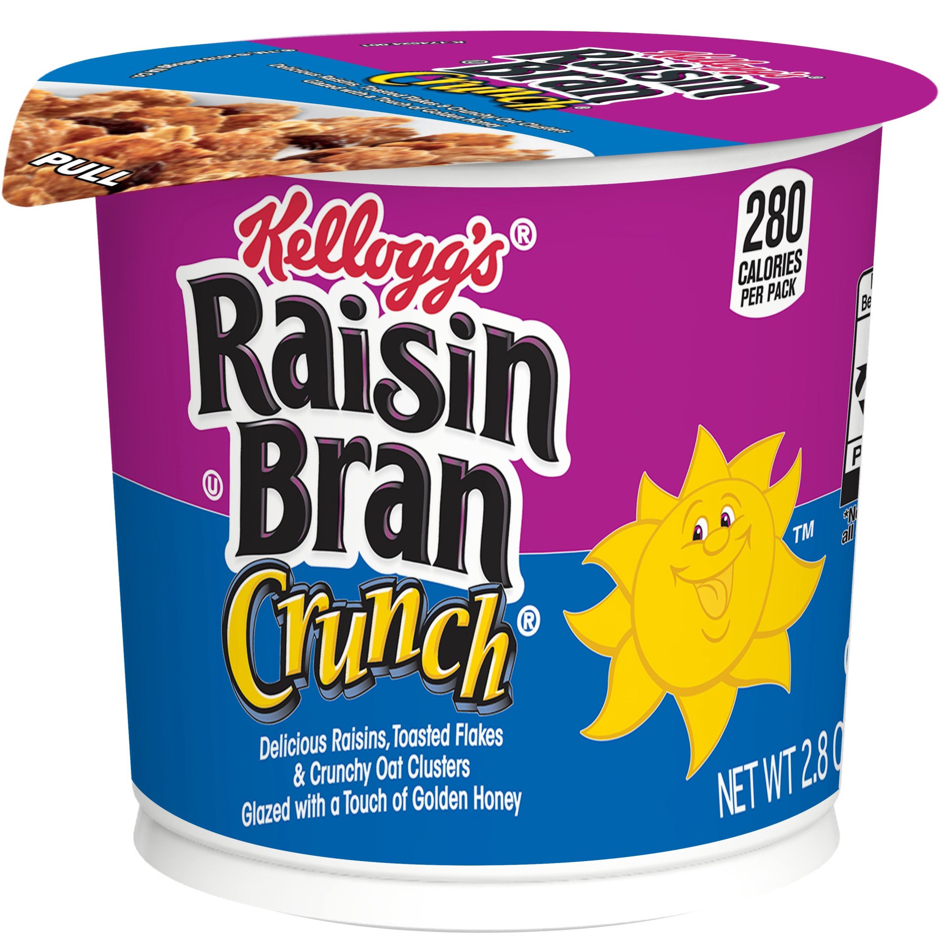 slide 3 of 7, Raisin Bran Kellogg's Raisin Bran Crunch Cold Breakfast Cereal, Original, 16.8 oz, 6 Count, 16.8 oz