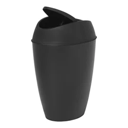 Umbra Twirla Trash Can, Black, 2 gal
