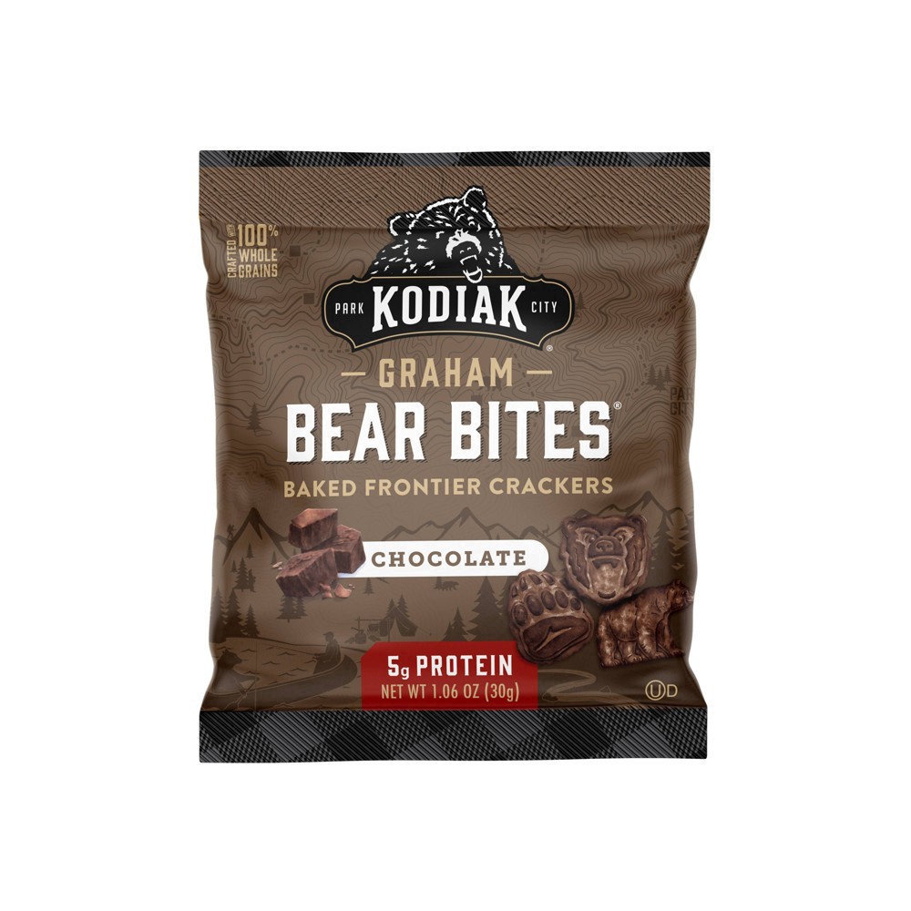 slide 4 of 29, Kodiak Cakes Bear Bites Chocolate Graham Crackers 8 - 1.06 oz Packs, 8 ct