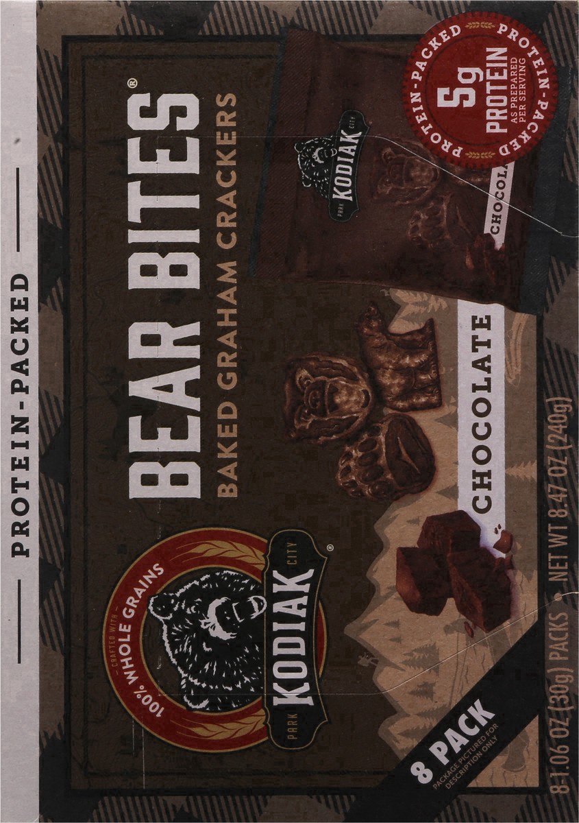 slide 5 of 29, Kodiak Cakes Bear Bites Chocolate Graham Crackers 8 - 1.06 oz Packs, 8 ct