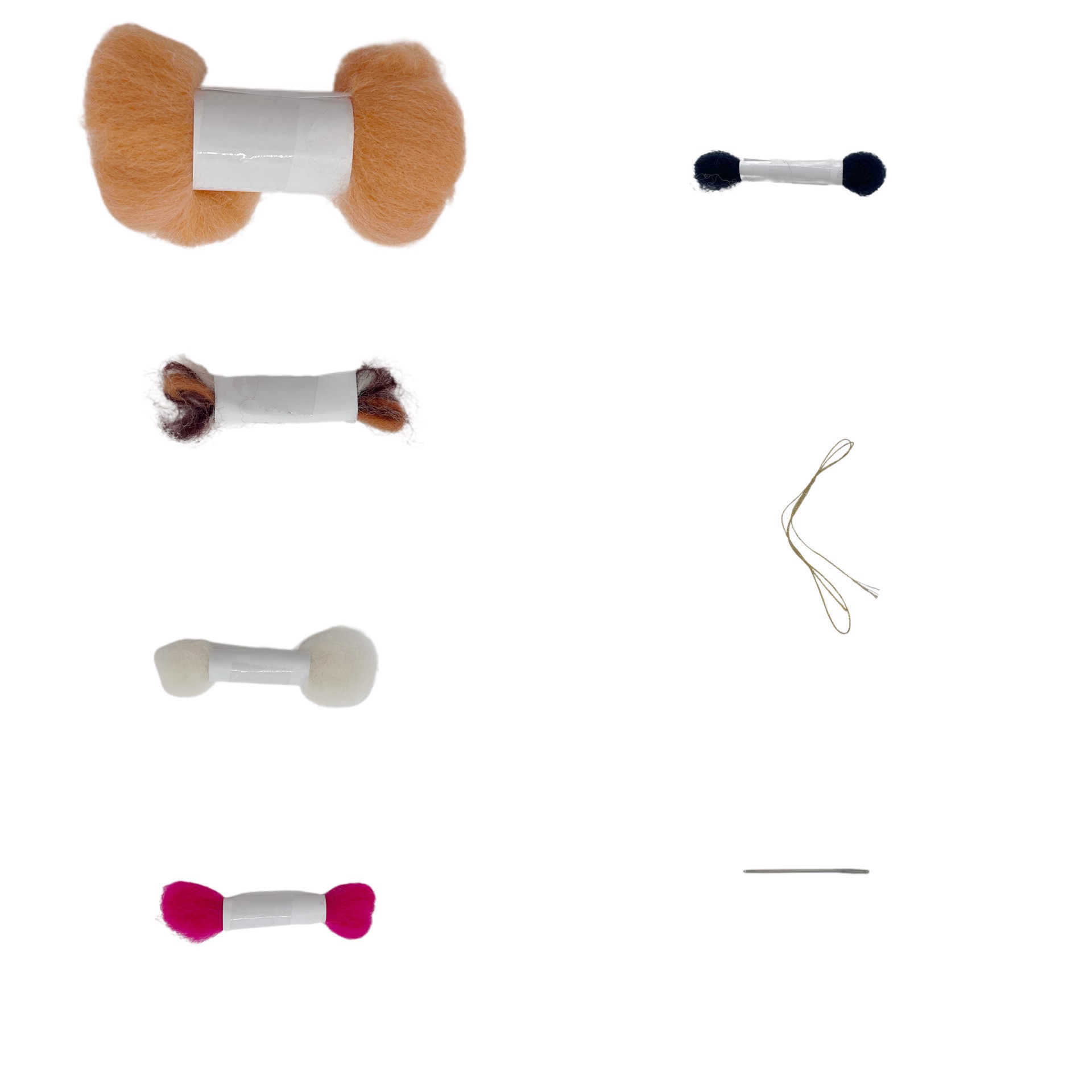 slide 3 of 5, Christmas Fawn Felting Kit By Loops & Threads, 3.5 in x 1 in x 2.5 in