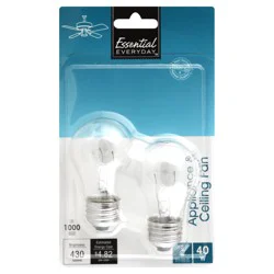 Essential Everyday 40 Watt Appliance & Ceiling Fan Light Bulbs
