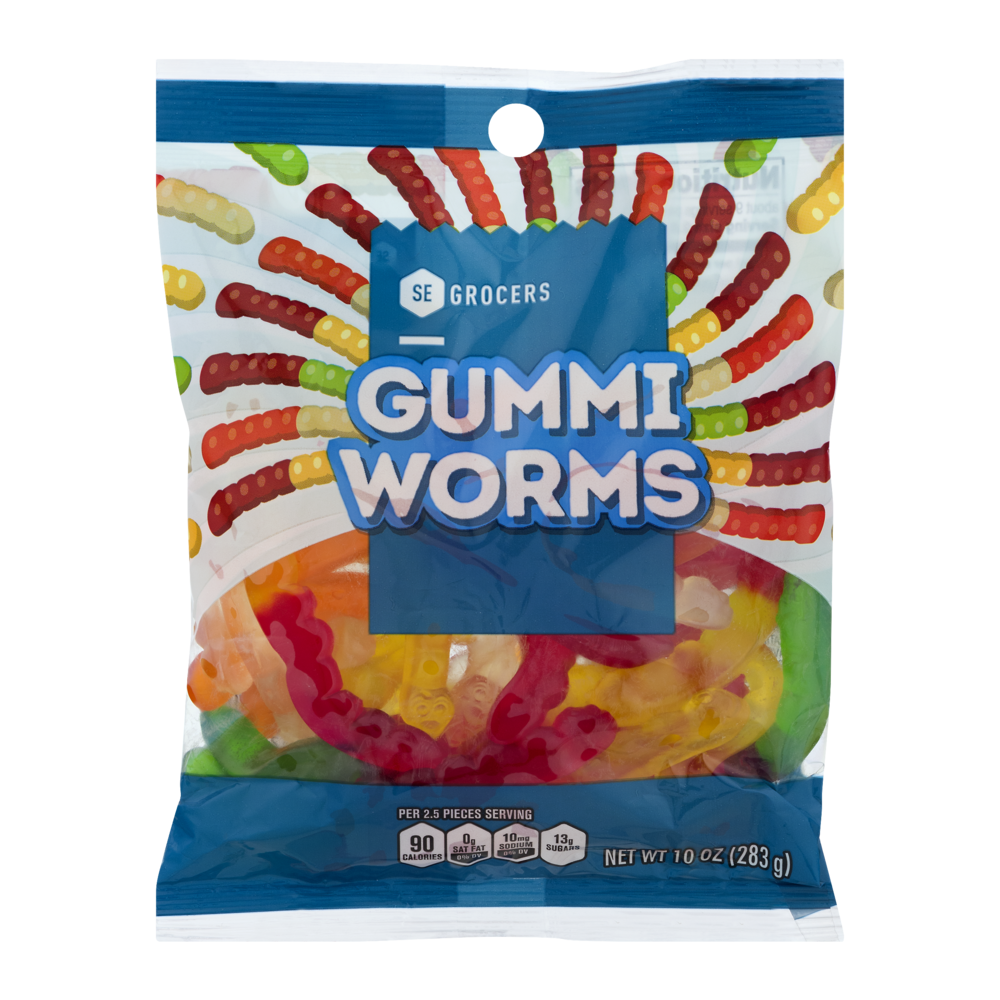 slide 1 of 1, SE Grocers Gummi Worms, 10 oz