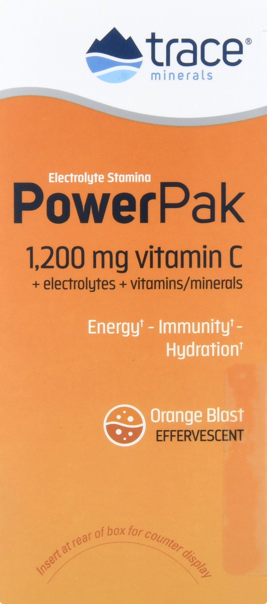 slide 12 of 13, Trace Power Pak Effervescent Orange Blast Electrolyte Stamina - 30 ct, 30 ct