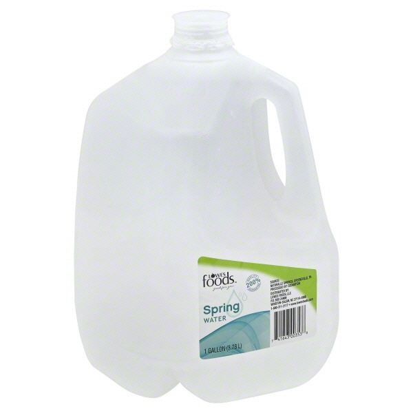 slide 1 of 1, Lowes Foods Spring Water - 128 oz, 128 oz