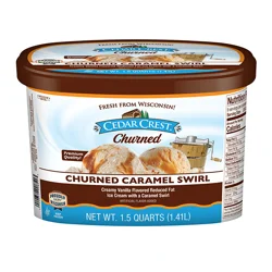 Cedar Crest Caramel Swirl Churned Ice Cream