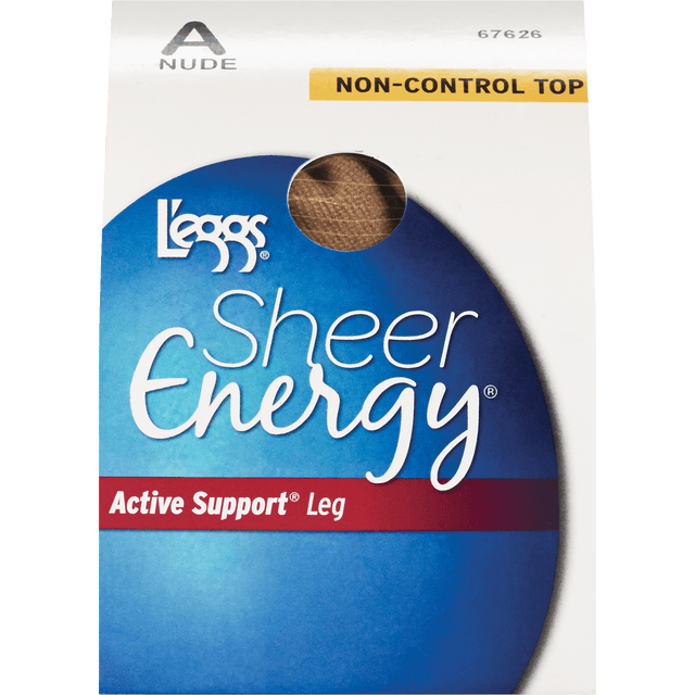 slide 1 of 1, L'Eggs Sheer Energy Women's Active Support Leg Non-Control Top Pantyhose - Nude, 1 ct