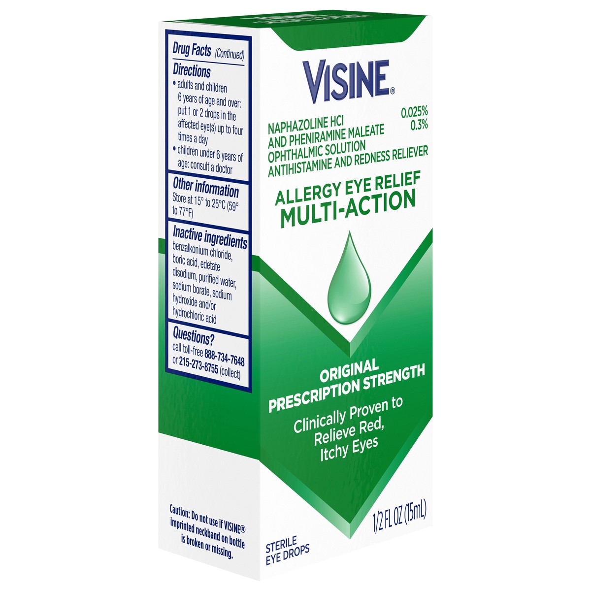 slide 2 of 7, Visine Allergy Eye Relief Multi-Action, 0.5 Fl. Oz, 0.5 fl oz