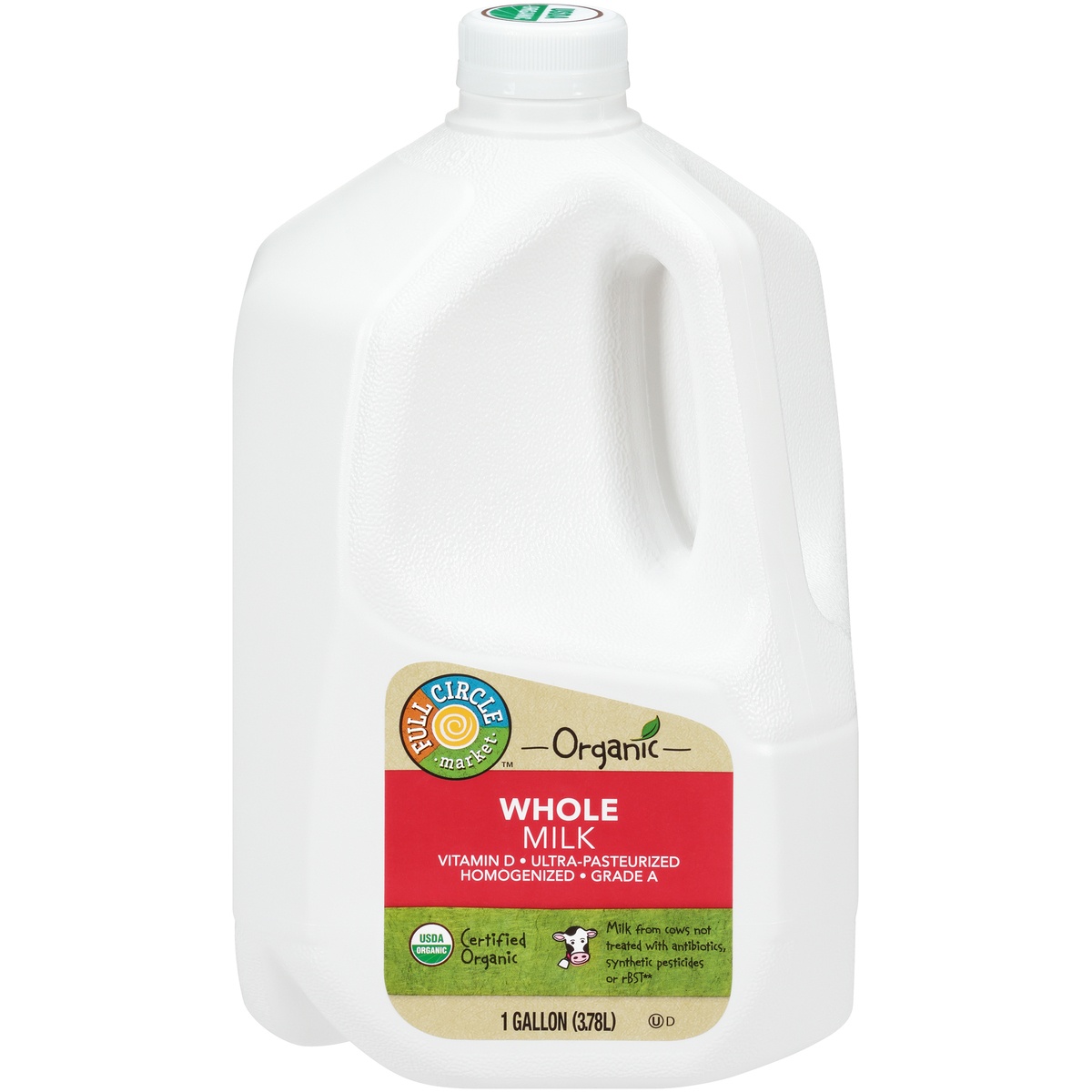 slide 1 of 1, Full Circle Market Vitamin D Whole Milk, 1 gal