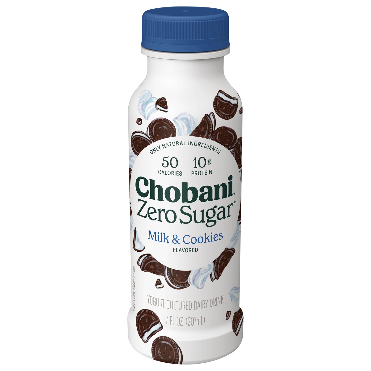 slide 6 of 8, Chobani Yogurt, Zero Sugar, Milk & Cookies, 7 fl oz