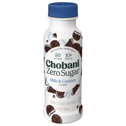 Chobani Yogurt, Zero Sugar, Milk & Cookies