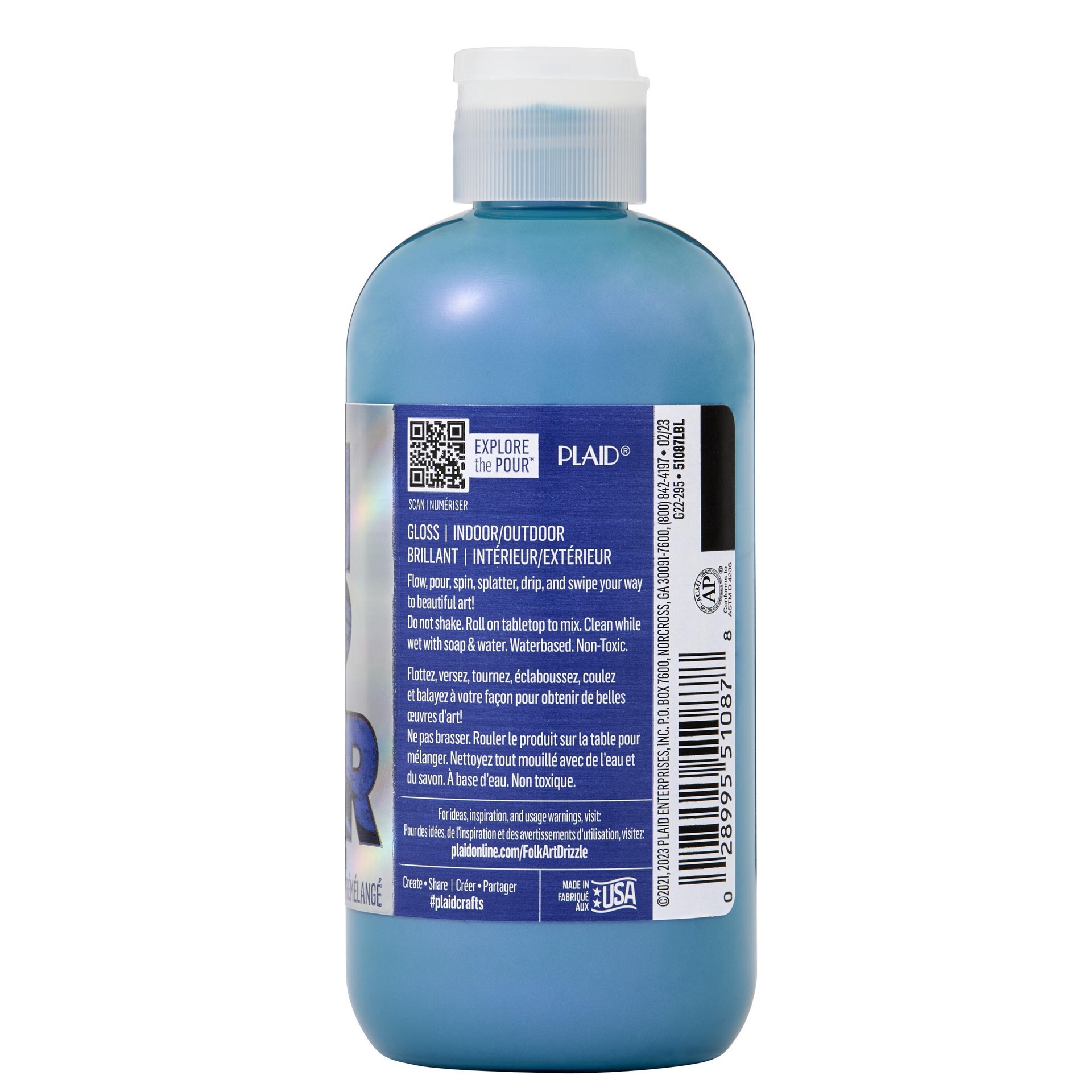 slide 9 of 11, Folkart Drizzle Pre-Mixed Acrylic Pouring Paint, 9oz., 9 oz