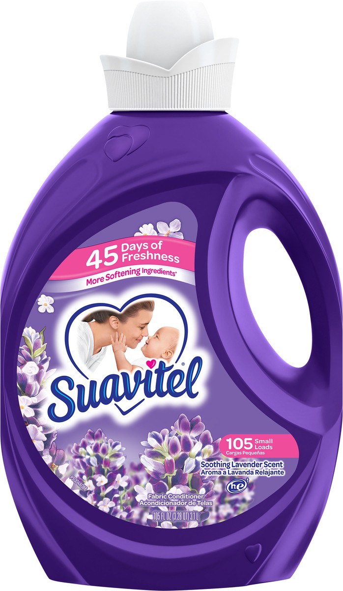 slide 4 of 11, Suavitel Soothing Lavender Scent Fabric Conditioner 105 fl oz, 105 fl oz
