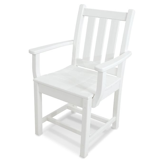 slide 1 of 2, POLYWOOD Traditional Garden Dining Arm Chair - White, 1 ct