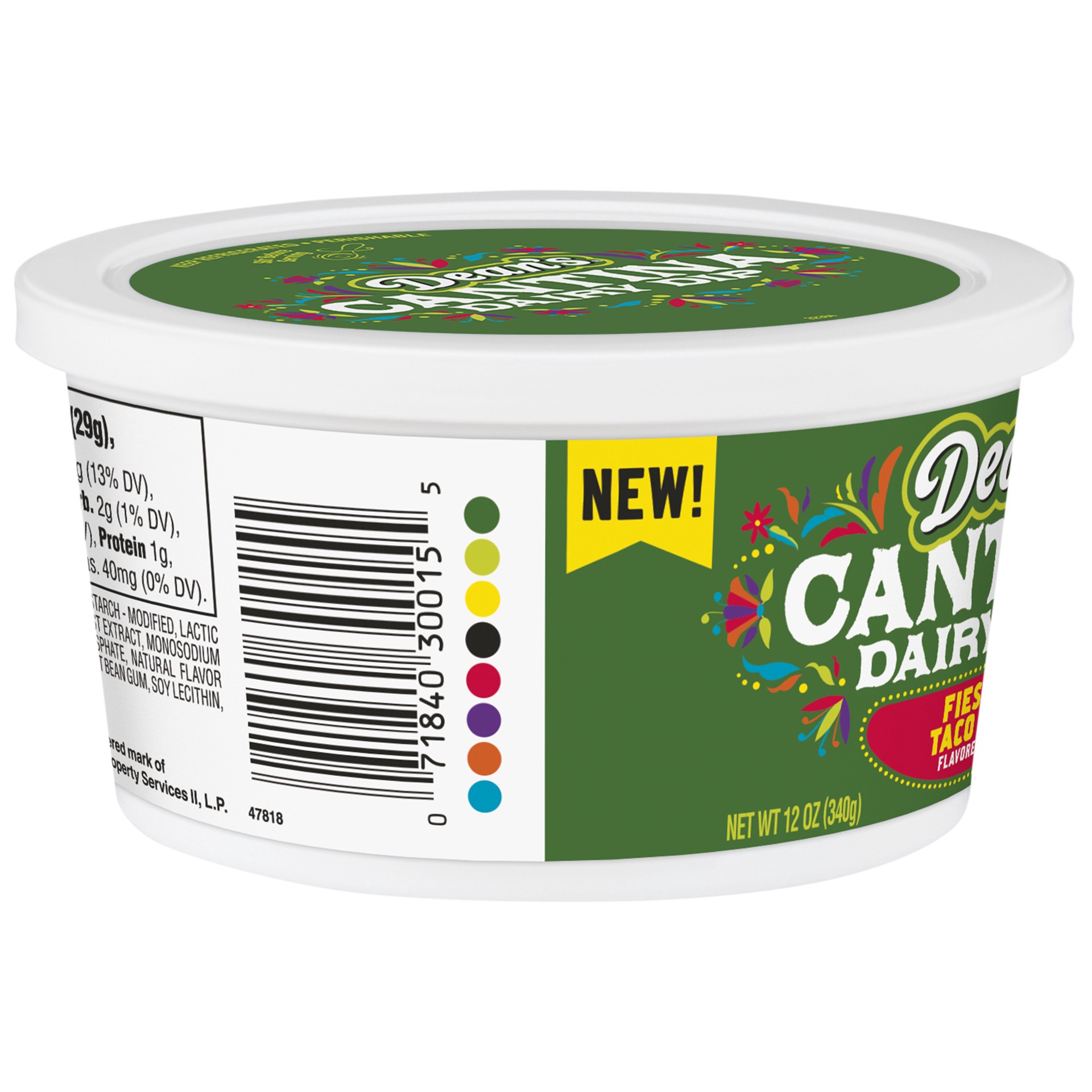 slide 8 of 10, Dean's Fiesta Taco Dip Flavored Cantina Dairy Dip 12 oz, 12 oz