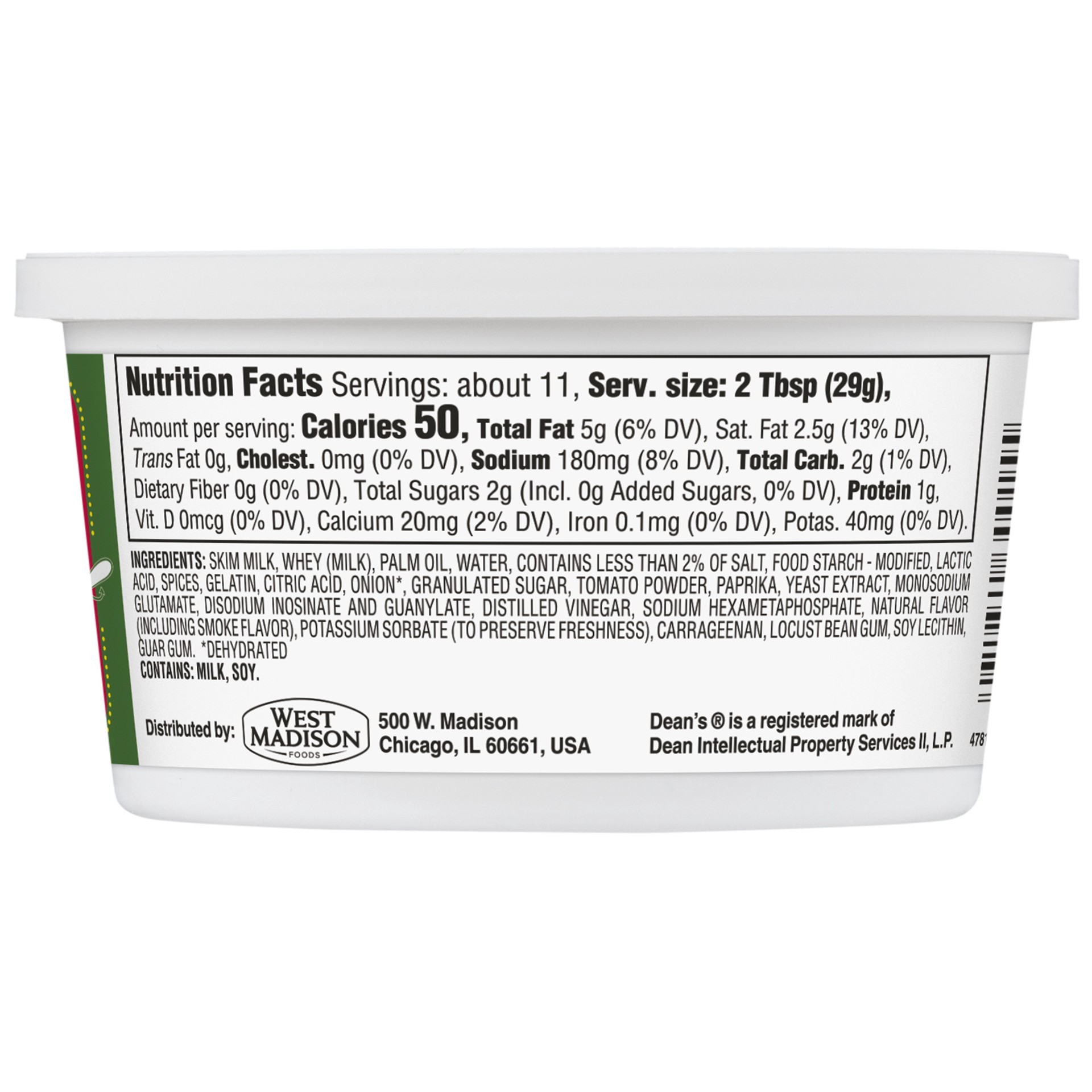 slide 9 of 10, Dean's Fiesta Taco Dip Flavored Cantina Dairy Dip 12 oz, 12 oz