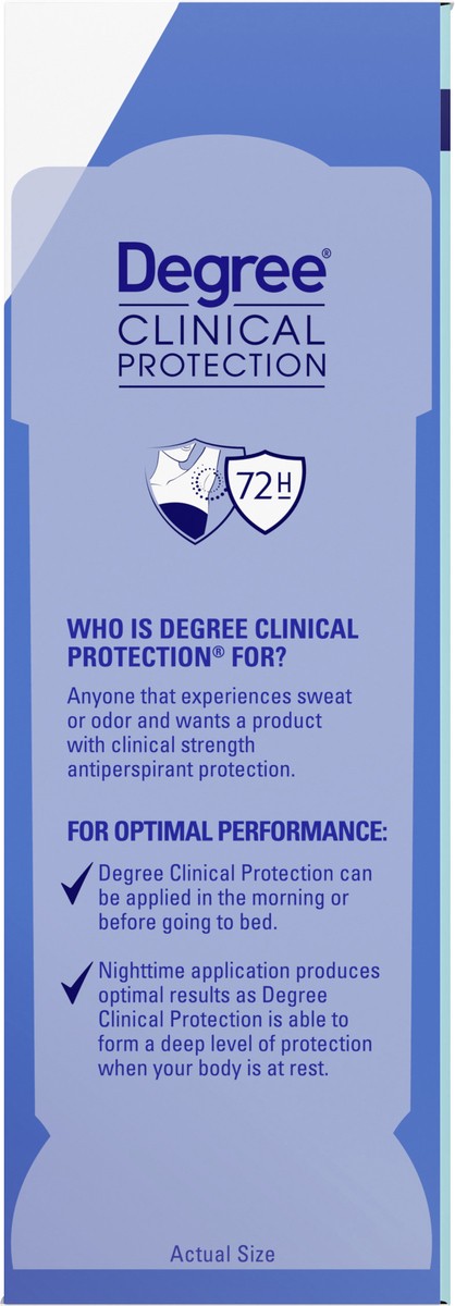 slide 6 of 6, Degree Clinical Strength Shower Clean Antiperspirant Deodorant, 1.7 oz