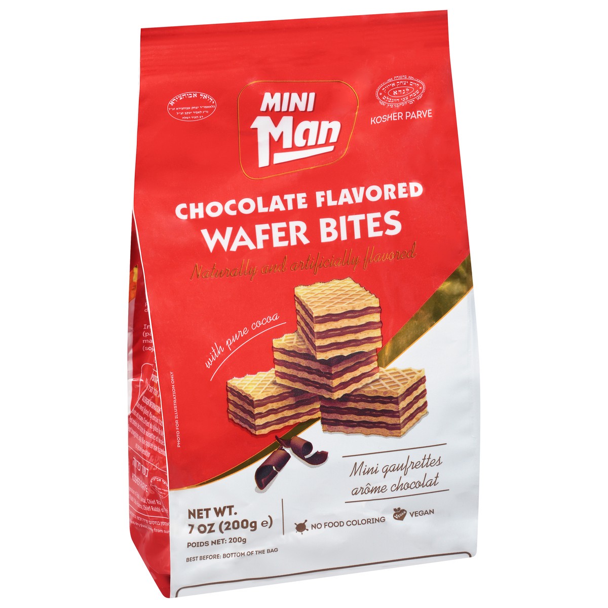 slide 2 of 9, Man Mini Chocolate Flavored Wafer Bites 7 oz, 7 oz