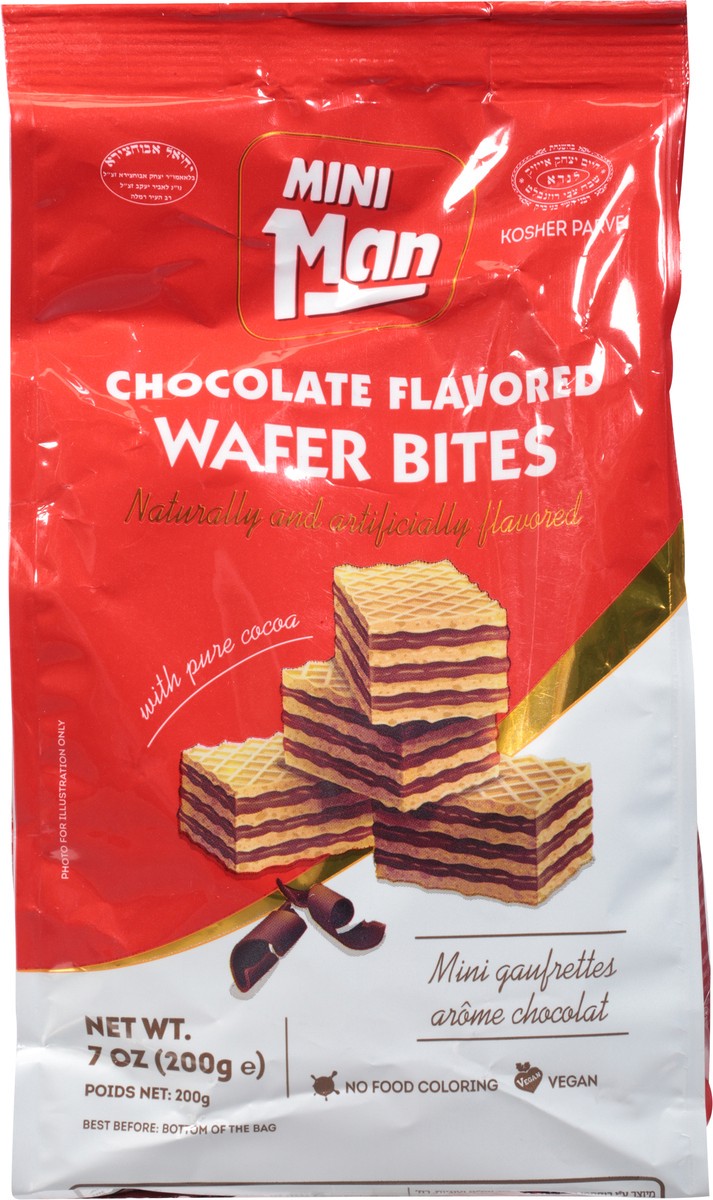 slide 6 of 9, Man Mini Chocolate Flavored Wafer Bites 7 oz, 7 oz
