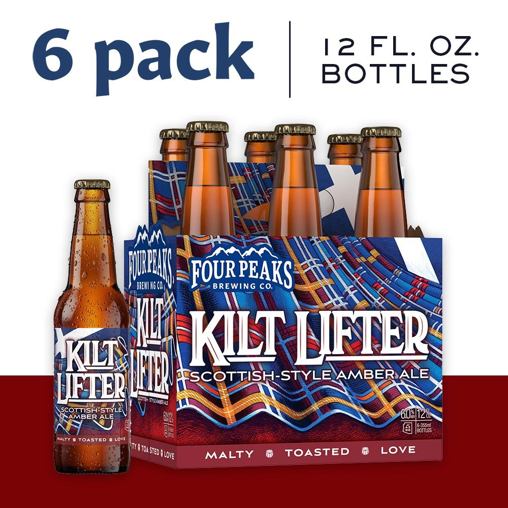 slide 4 of 9, Four Peaks Kilt Lifter Ale Craft Beer Beer, 6 ct; 12 oz