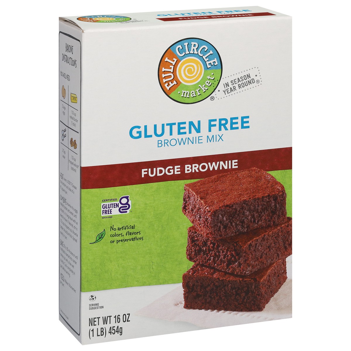 slide 2 of 9, Full Circle Market Gluten Free Fudge Brownie Mix 16 oz, 16 oz