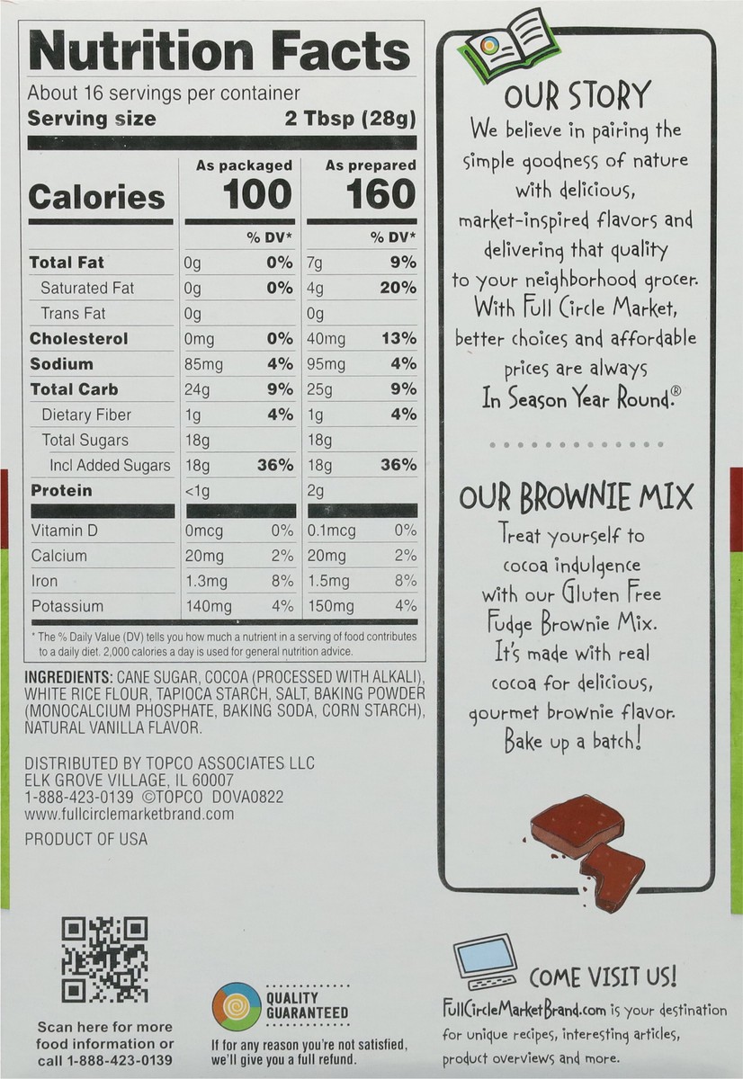 slide 5 of 9, Full Circle Market Gluten Free Fudge Brownie Mix 16 oz, 16 oz