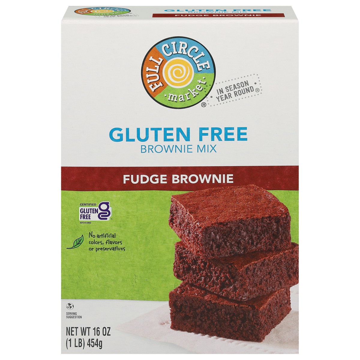 slide 1 of 9, Full Circle Market Gluten Free Fudge Brownie Mix 16 oz, 16 oz