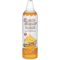 Classic Cream Pumpkin Spice Whipped Cream Topping
