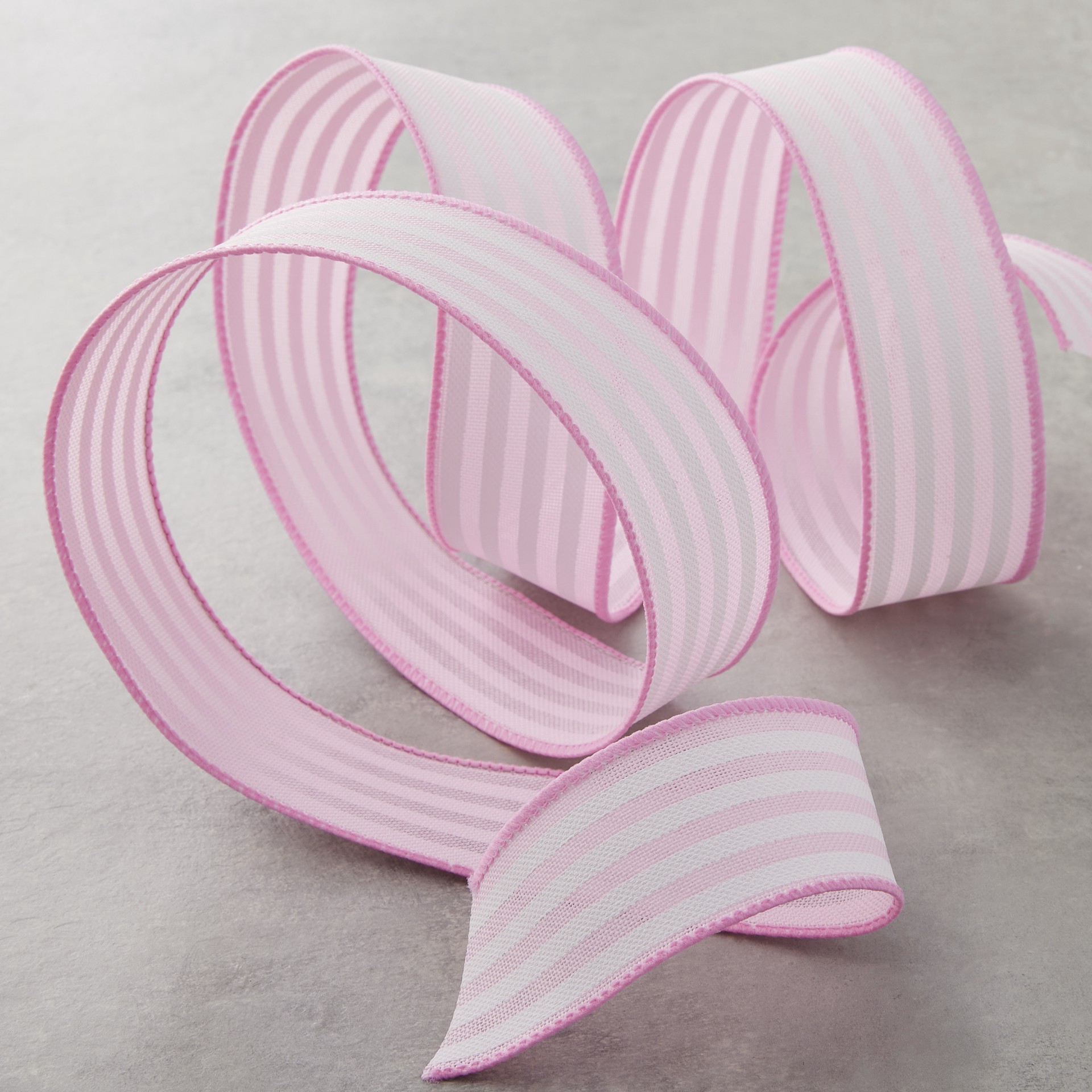slide 2 of 4, 1.5" X 30ft. Stripe Faux Linen Wired Ribbon By Celebrate It Decor, 1.5 in x 30 ft