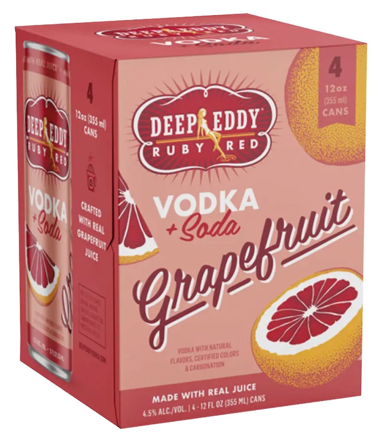 slide 1 of 1, Deep Eddy Grapefruit Vodka & Soda, 355 ml