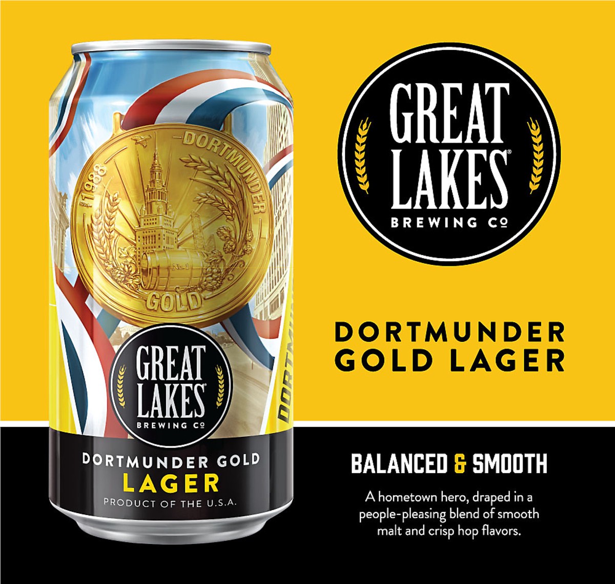 slide 5 of 8, Great Lakes Brewing Co. Great Lakes Dortmunder Gold 6 pack, 12 oz can, 5.8% ABV, 6 ct; 12 fl oz
