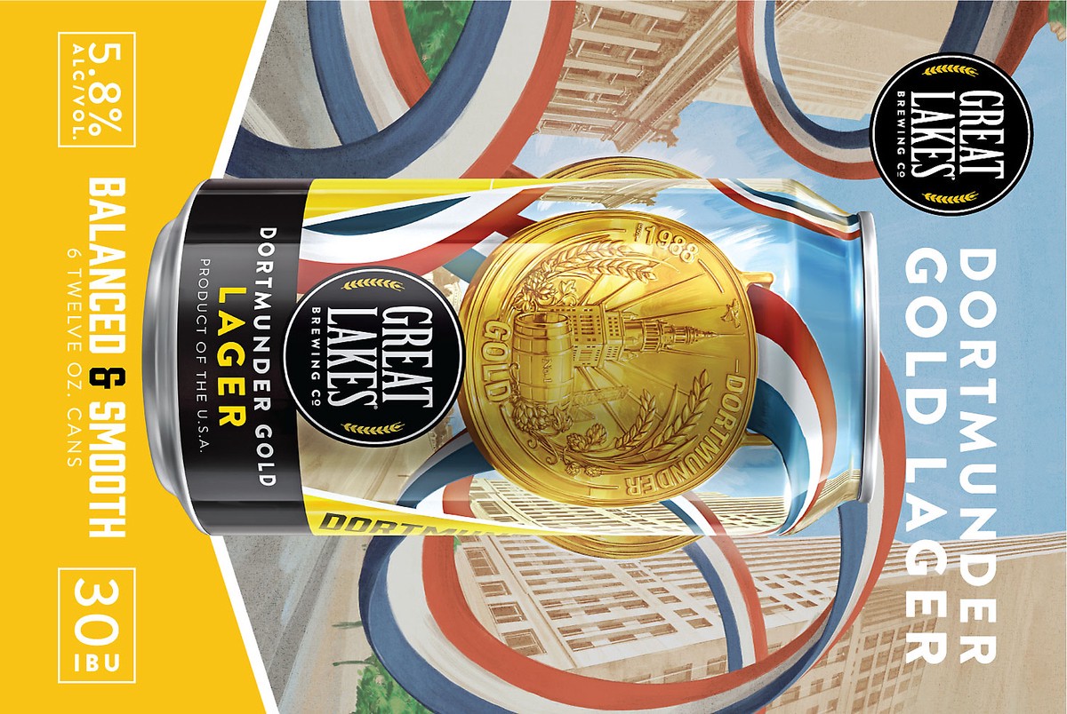 slide 3 of 8, Great Lakes Brewing Co. Great Lakes Dortmunder Gold 6 pack, 12 oz can, 5.8% ABV, 6 ct; 12 fl oz