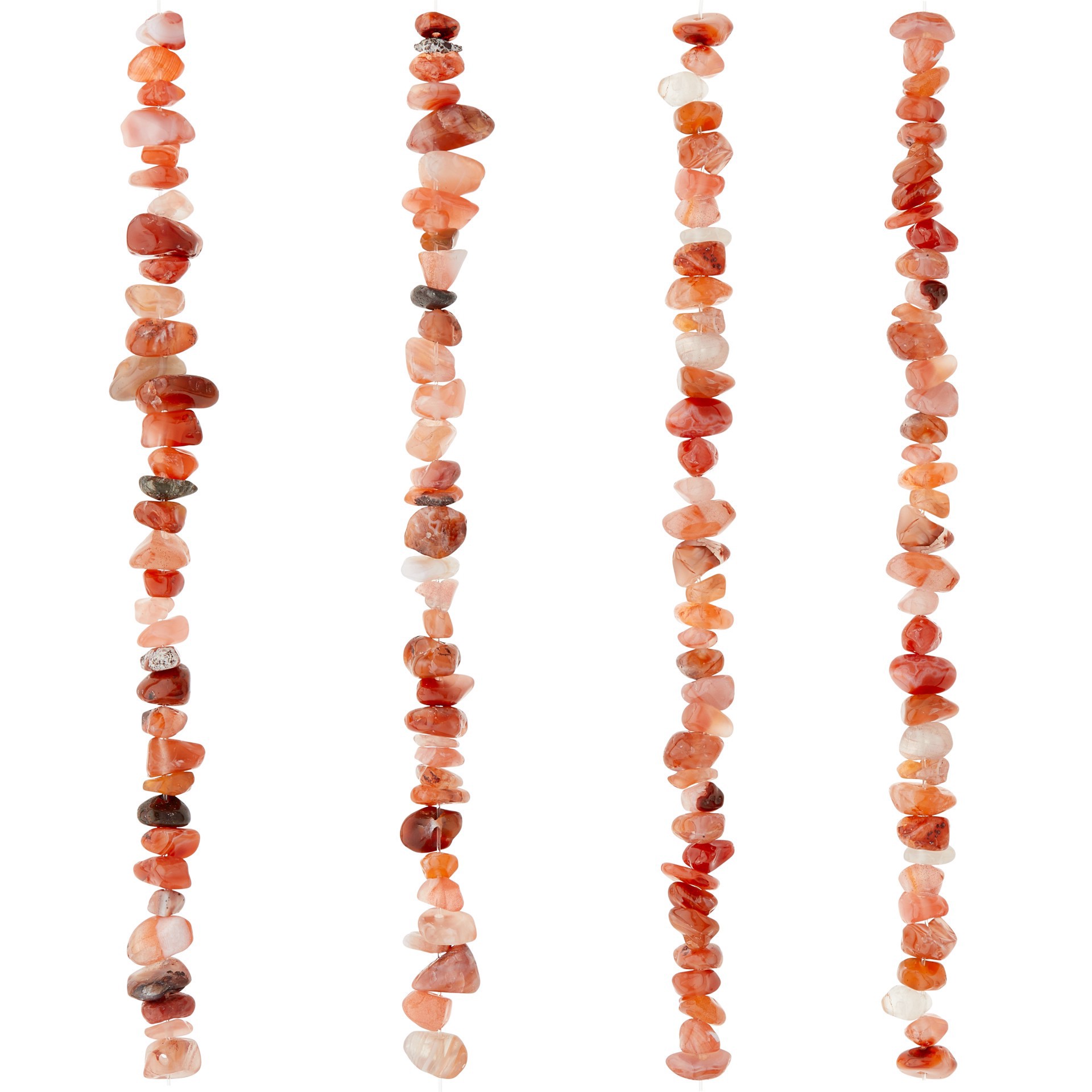slide 2 of 3, Red Agate Chip Beads By Bead Landing, beads measure 5mm to 8mm