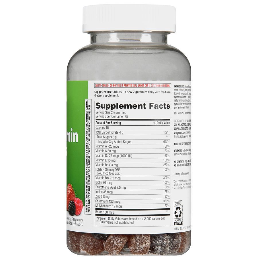 slide 3 of 5, Walgreens Men's Mutivitamin Gummies, 150 ct