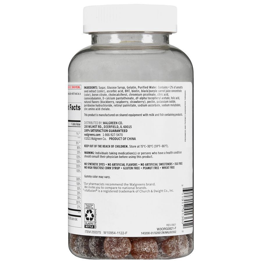 slide 4 of 5, Walgreens Men's Mutivitamin Gummies, 150 ct