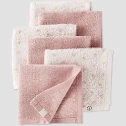 Littleplanet Baby Girl 6-Pack Organic Cotton Washcloths Rosebud One Size