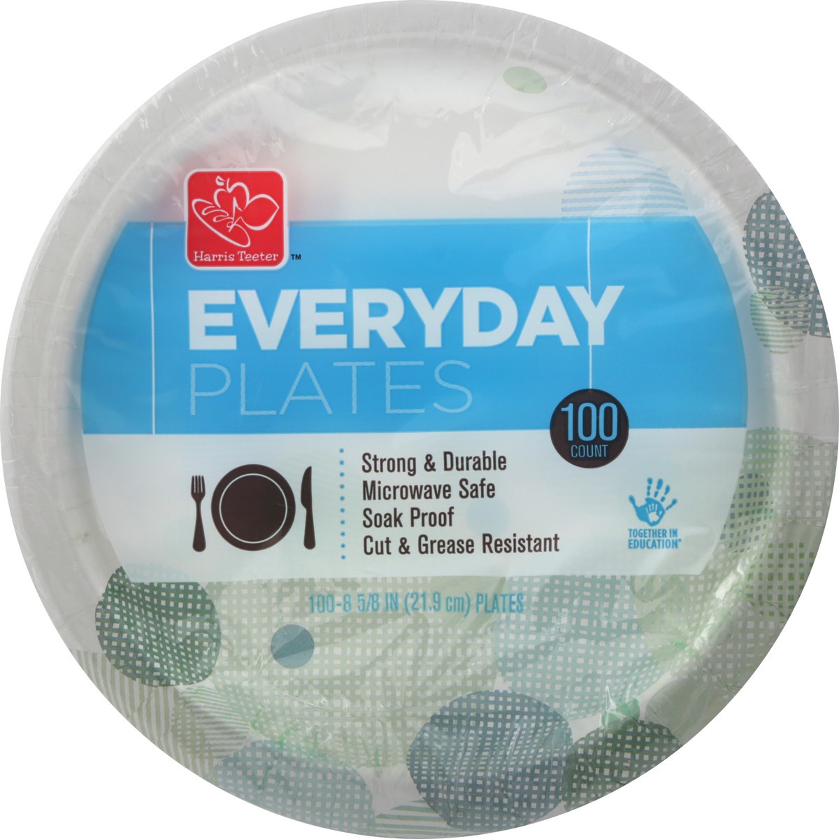 slide 1 of 11, Harris Teeter Designer Paper Plates, 100 ct