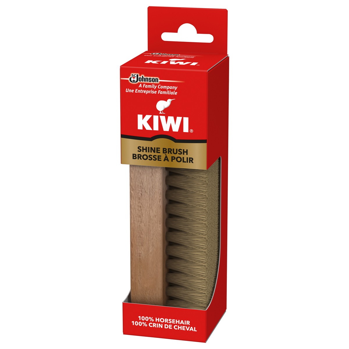 slide 4 of 6, KIWI Horsehair Shine Brush 1 ct, 1 ct